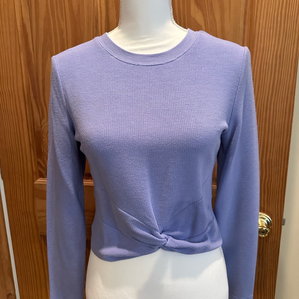 Victoria's Secret Lavender Twist-Front Long Sleeve Top